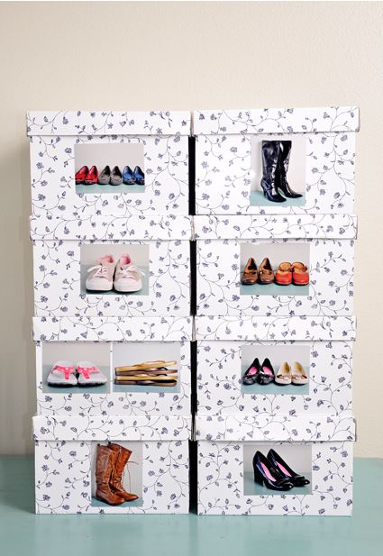 shoes in boxes