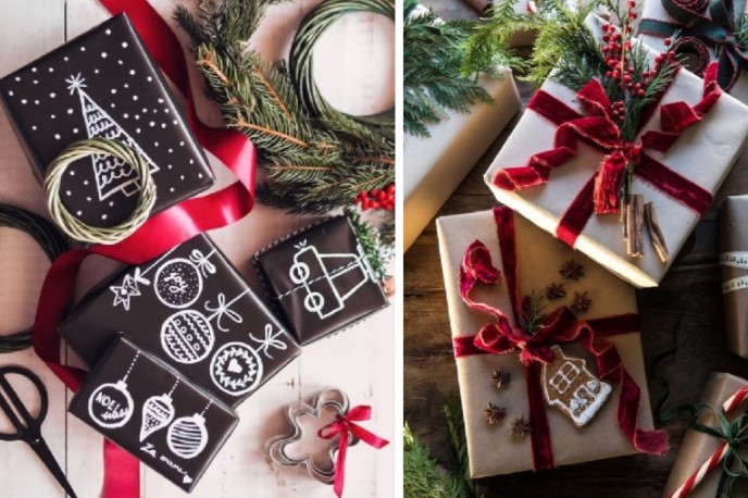 ιδέες για όμορφο τύλιγμα χριστουγεννιάτικων δώρων
