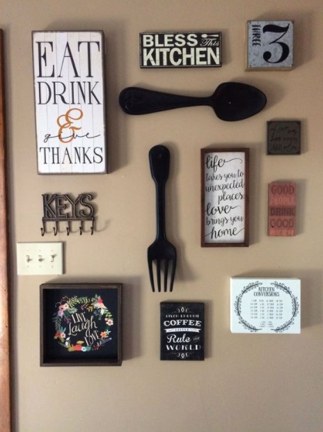 τοίχος κουζίνας καδράκια μηνύματα ομορφύνεις τοίχους κουζίνας