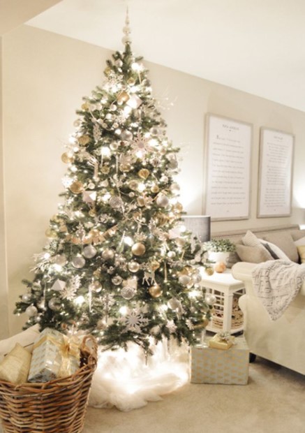 χριστουγεννιάτικο δέντρο χρυσό ασημί