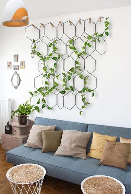 Διακόσμηση τοίχου με φυτά