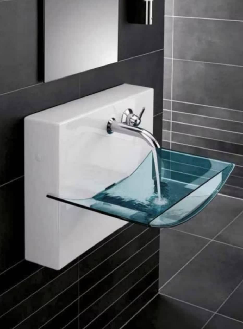 Ιδέες για νιπτήρα μπάνιου με καμπυλωτό σχεδιασμό