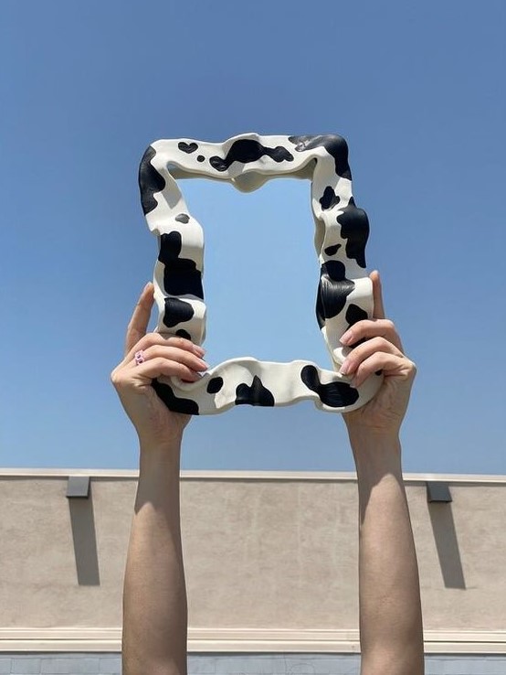 καθρέπτης diy πηλός αγελάδα