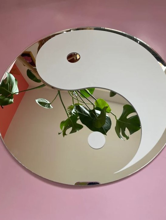 καθρέπτης yin yang ζωγραφιστός