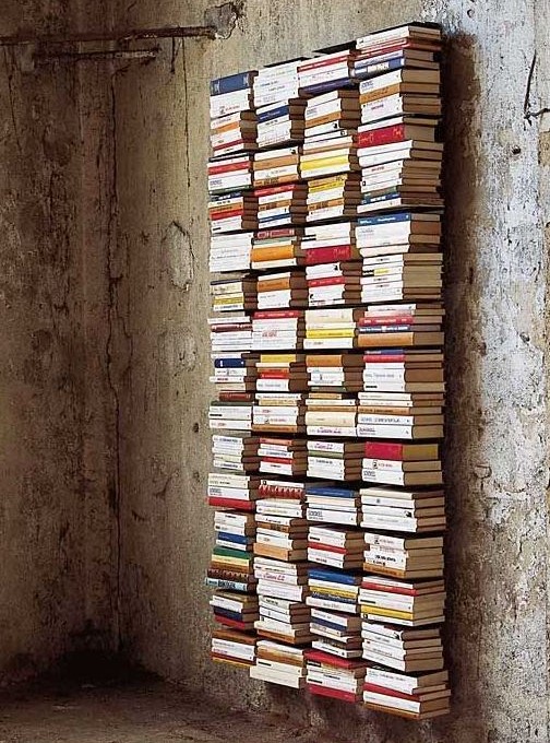 διακόσμηση τοίχου με βιβλία