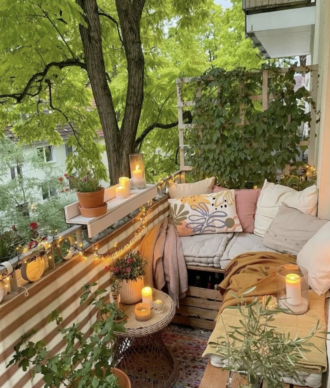 μπαλκόνι φυτά κήπος καναπές
