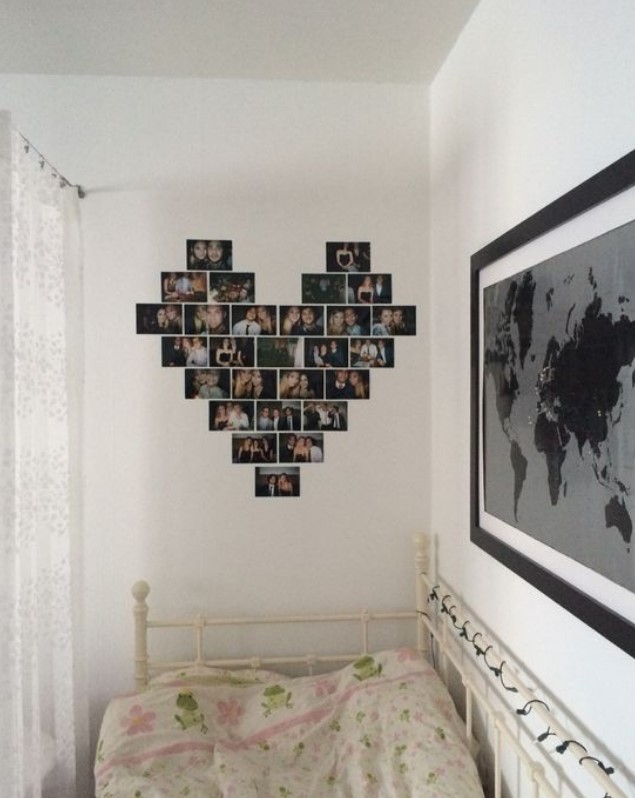 κολλάζ με φωτογραφίες σε σχήμα καρδιάς