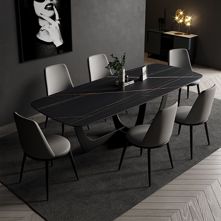 μεταλλικό τραπέζι μαύρο με γκρι καρέκλες