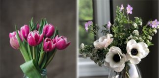 collage λουλούδια